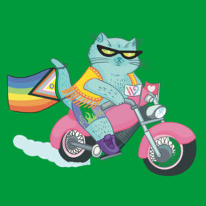 Biker Cat [Gildan Heavy Blend Adult Hooded Sweatshirt] Design