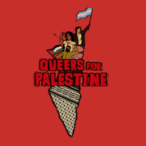 Queers For Palestine [Gildan Heavy Blend Adult Hooded Sweatshirt] Design