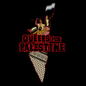 Queers for Palestine (Red Border) [AS Colour Mens Staple T shirt] Design