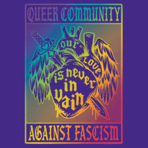 Our Love is Never in Vain - Spray Rainbow [Biz Collection Mens Ice Tee] Design