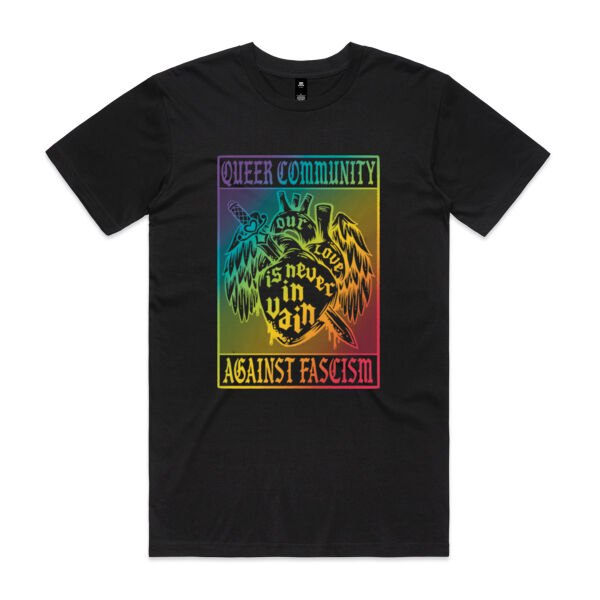 Our Love is Never in Vain - Spray Rainbow [AS Colour Mens Staple T shirt] Thumbnail
