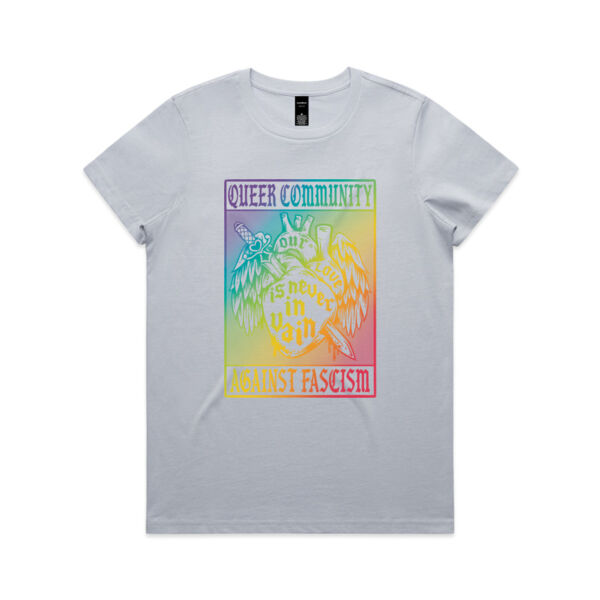 Our Love is Never in Vain - Spray Rainbow [AS Colour Womens Maple Tee[ Our Love is Never in Vain - Spray Rainbow [AS Colour Womens Maple Tee[ Thumbnail