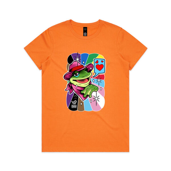 Rodeo Frog [AS Colour Womens Maple Tee] Thumbnail