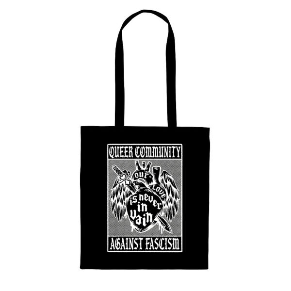 Our Love is Never in Vain - B&W Tote Our Love is Never in Vain - B&W Tote Thumbnail