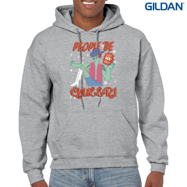 People Be Queer! [Gildan Heavy Blend Adult Hooded Sweatshirt] Thumbnail